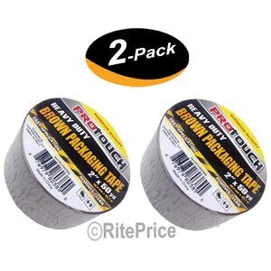 Heavy Duty Carton Sealing Brown Packing Tape Box Shipping 2" x 50 Yards (2 Pack)